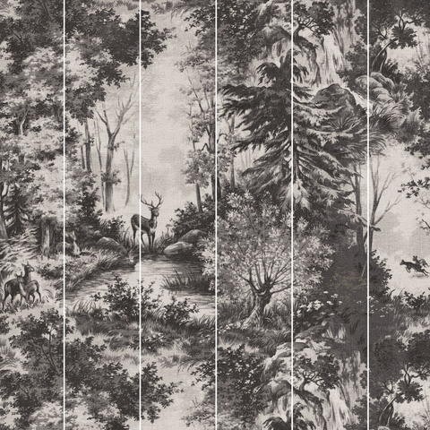 Фотопанно Linen House Forest/black 302751