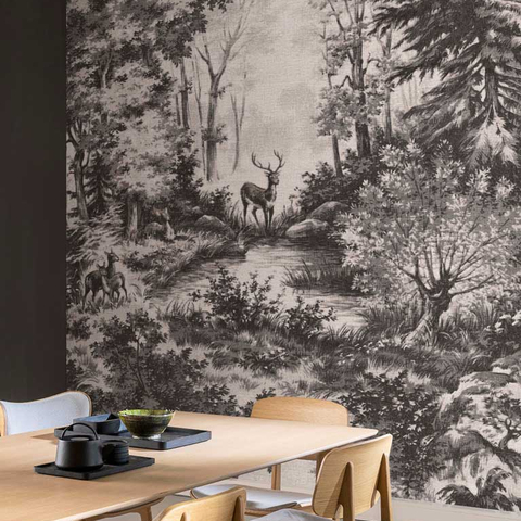 Фотопанно Linen House Forest/black 302751